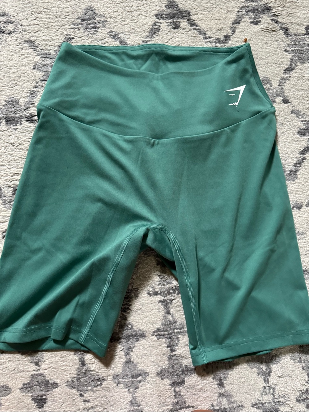 Gymshark High-Waist Teal Bike Shorts